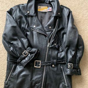Schott's NYC Perfecto Black Leather Womens Motorcycle Jacket Vintage